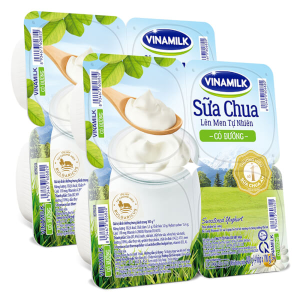 Combo 2 Sữa chua Vinamilk có đường 100g