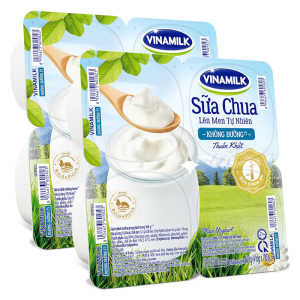 Combo 2 Sữa chua Vinamilk không đường 100g