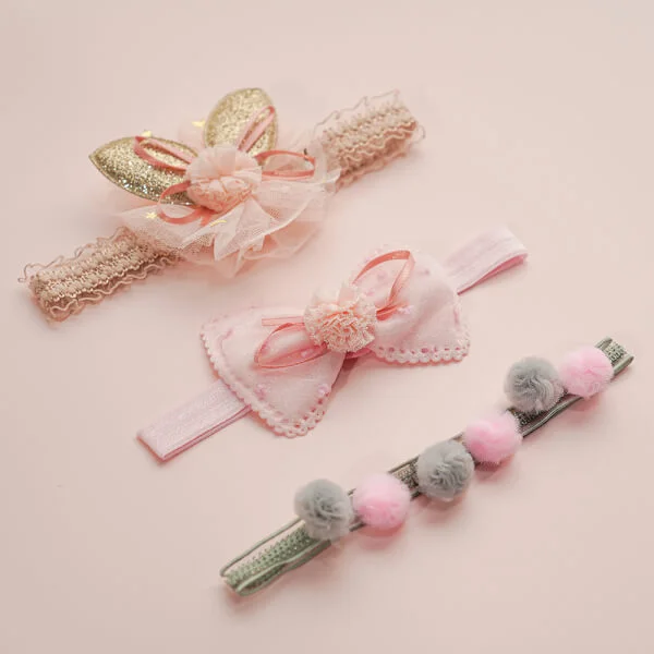 Set 3 băng đô cho bé CF2103 MN M3792-4 (Hồng,Vàng)