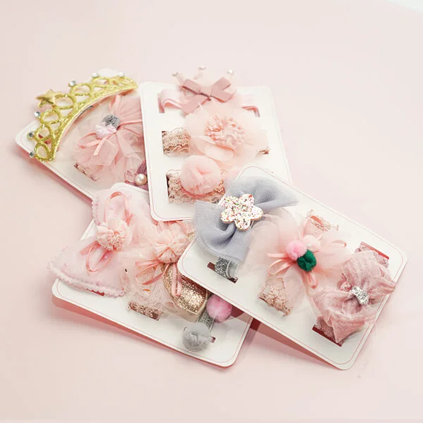 Set 3 băng đô cho bé CF2103 MN M3792-3 (Hồng,Xám)