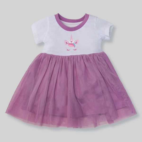 Đầm bé gái Animo G0122007 (6M - 6Y, Trắng)