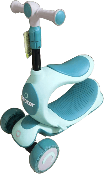 Xe trượt scooter kèm xe chòi chân cao cấp có đèn 167 (Xanh)
