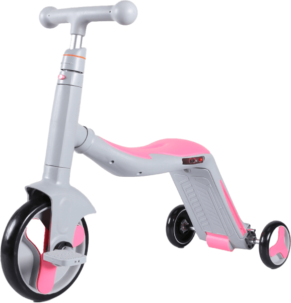 Xe trượt scooter Animo cao cấp kèm chòi chân, xe đạp 3in1 (Hồng)