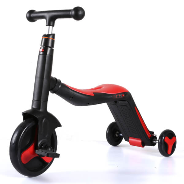 Xe trượt scooter Animo cao cấp kèm chòi chân, xe đạp 3in1 (Đỏ)