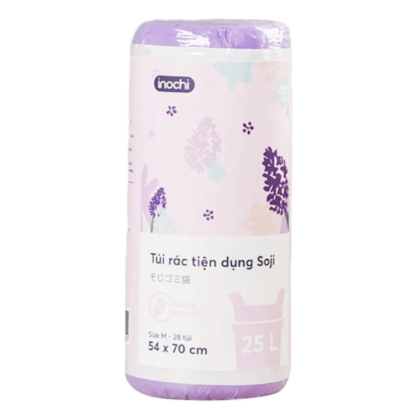 Túi rác tiện dụng Soji 25L x 28 túi (INC, Size M, Hương Lavender)