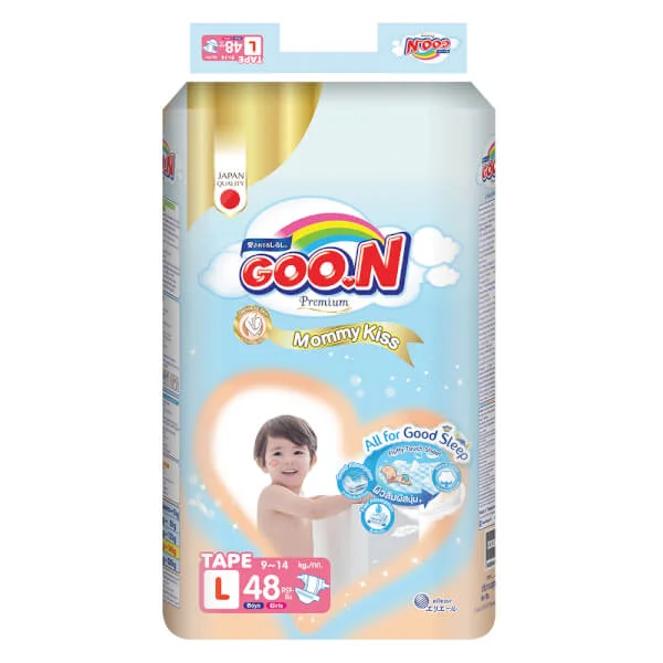 T&atilde; d&aacute;n GOO.N Mommy Kiss  (L, 9kg-14kg, 48 miếng)