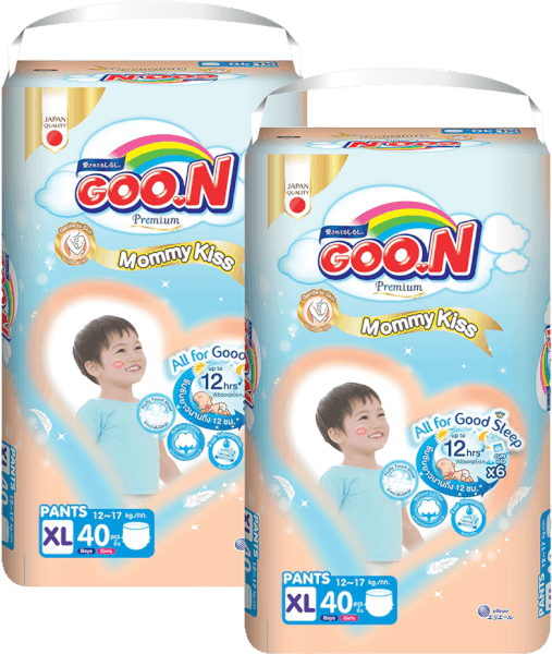 Combo 2 Tã quần GOO.N Mommy Kiss (XL, 12kg-17kg, 40 miếng)