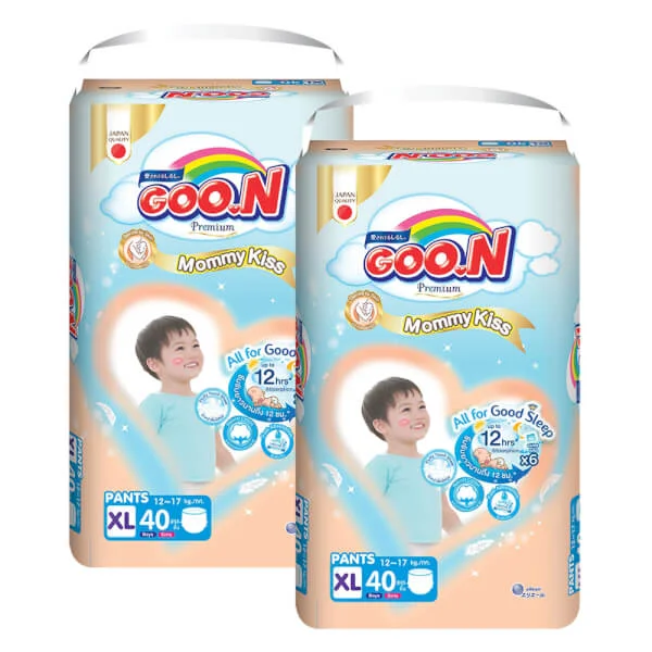 Combo 2 Tã quần GOO.N Mommy Kiss  (XL, 12kg-17kg, 40 miếng)