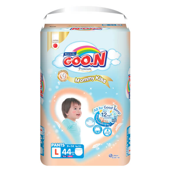 Combo 3 Tã quần GOO.N Mommy Kiss  (L, 9kg-14kg, 44 miếng)