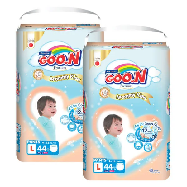 Combo 2 Tã quần GOO.N Mommy Kiss  (L, 9kg-14kg, 44 miếng)