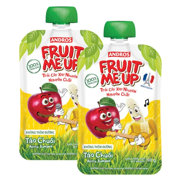 Combo 2 Trái Cây Xay Nhuyễn Nguyên Chất Fruit Me Up Táo Chuối