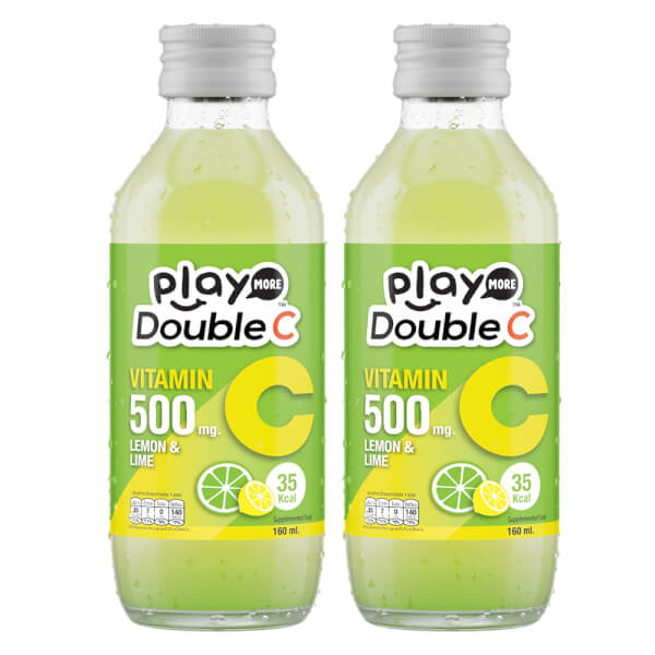 Combo 2 Nước giải khát vị chanh xanh & chanh vàng Playmore Double C 160ml