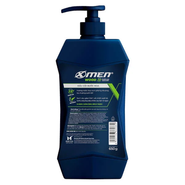 Dầu gội nước hoa X-Men Wood 2x sạch sâu thơm lâu 650g