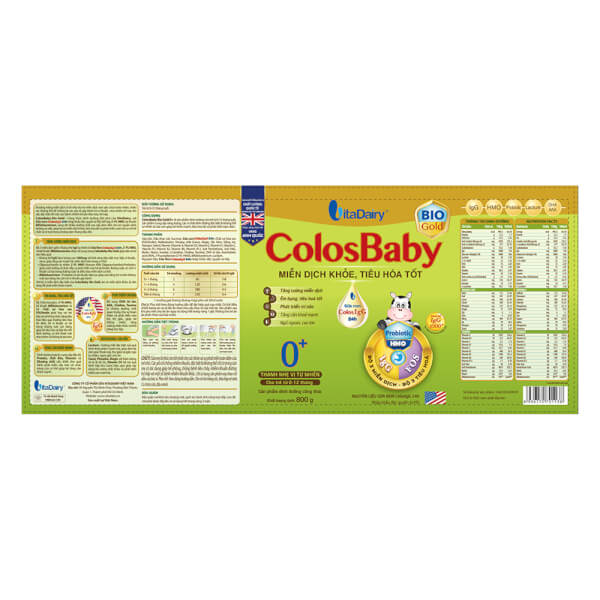 Sữa Colosbaby Bio Gold 0+ 800g  (0 - 12 tháng)