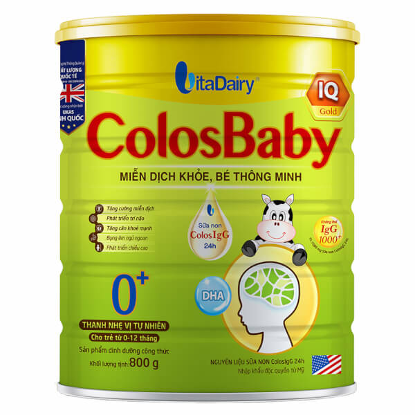 Sữa Colosbaby IQ Gold 0+ 800g (0 - 12 tháng)
