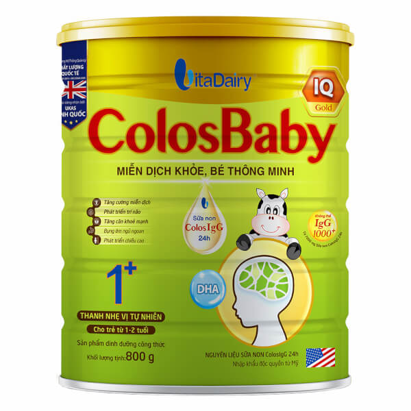 Sữa Colosbaby IQ Gold 1+ 800g (1 - 2 tuổi)