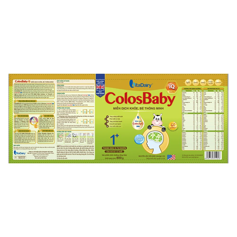 Sữa Colosbaby IQ Gold 1+ 800g (1 - 2 tuổi)