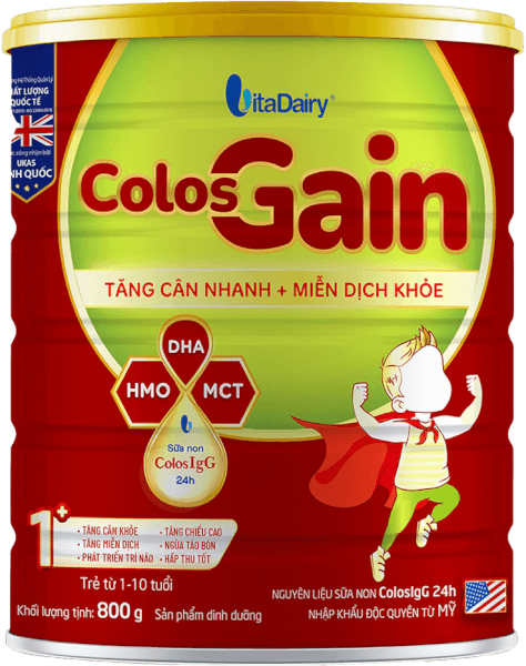 Sữa Colos Gain 1+ 800g (1 - 10 tuổi)