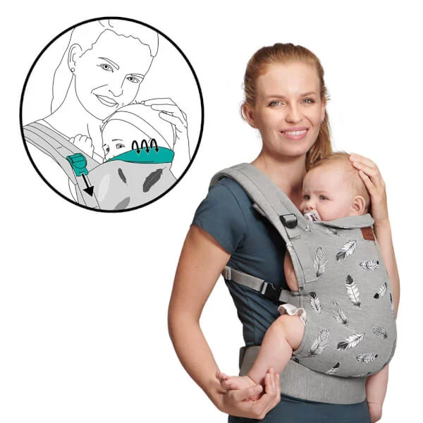 Địu Kinderkraft Milo (màu ghi)