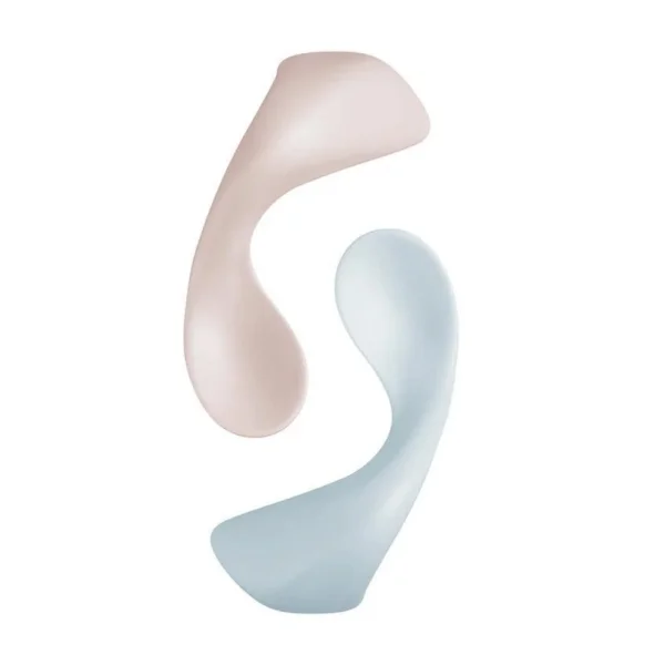 Bộ 02 thìa tập ăn Amori (INC,  Cam sữa + Xanh nhạt)