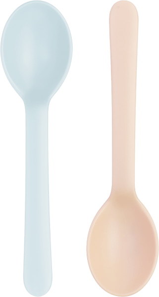 Bộ 02 thìa ăn Amori (INC, Cam sữa + Xanh nhạt)