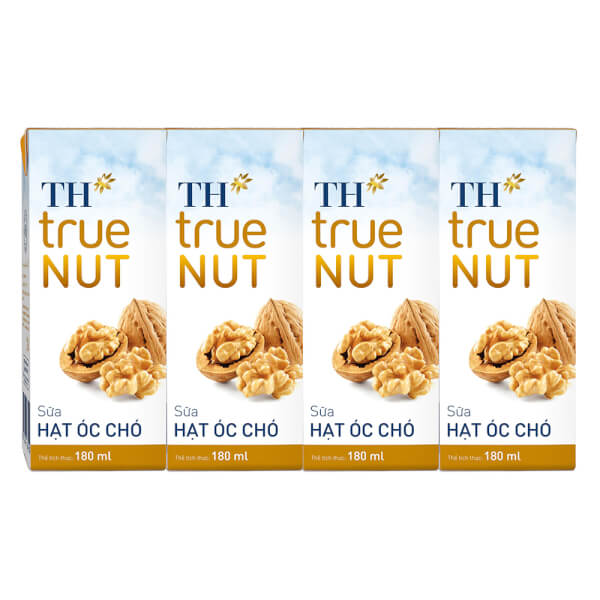 Combo 2 Sữa hạt óc chó TH true Nut 180ml (lốc 4 hộp)