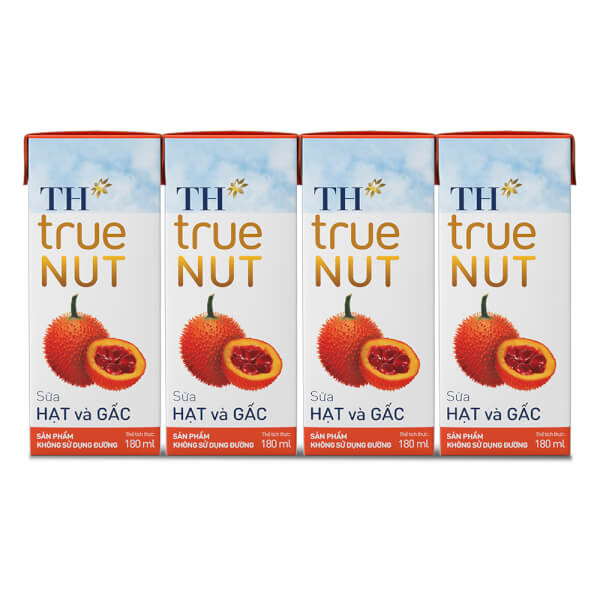 Combo 2 Sữa hạt và gấc TH true Nut 180ml (lốc 4 hộp)