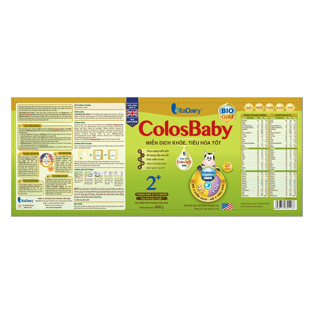 Combo 2 Sữa Colosbaby Bio Gold 2+ 800g (từ 2 tuổi)