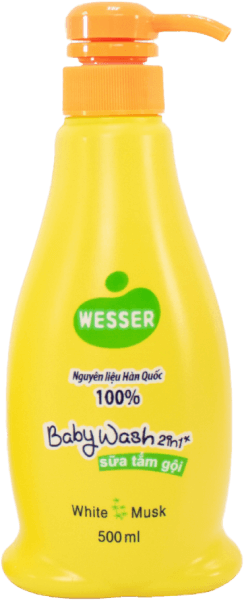 Sữa tắm gội Wesser 2 in 1 500ml (Xanh Lá)
