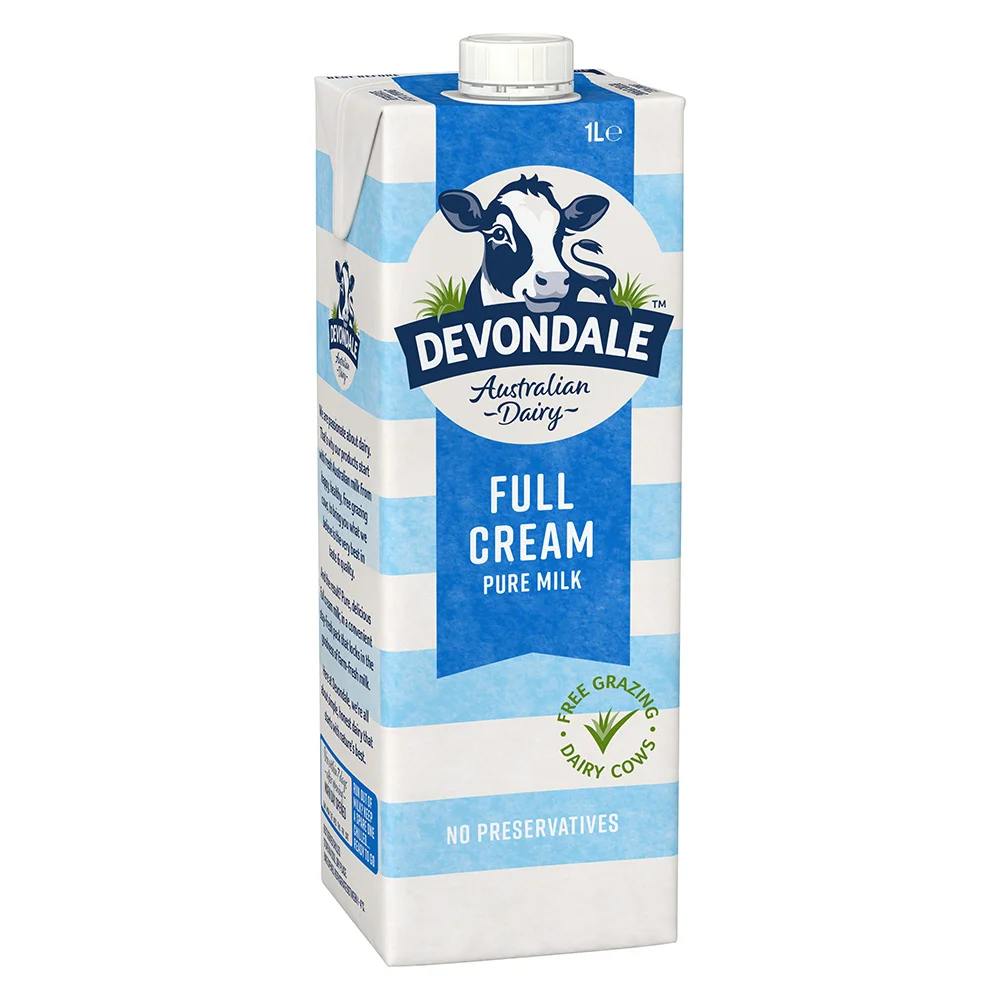 Combo 2 Sữa tươi nguyên chất tiệt trùng DEVONDALE MILK 1L