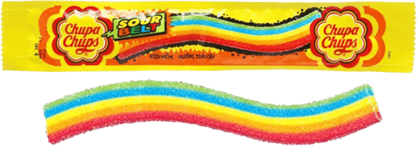 Chupa Chups Sour Belt kẹo dẻo hương trái cây 8g - thanh