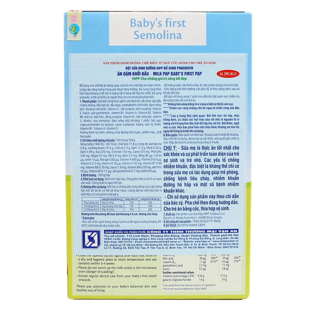 Bột dinh dưỡng HiPP ăn dặm khởi đầu