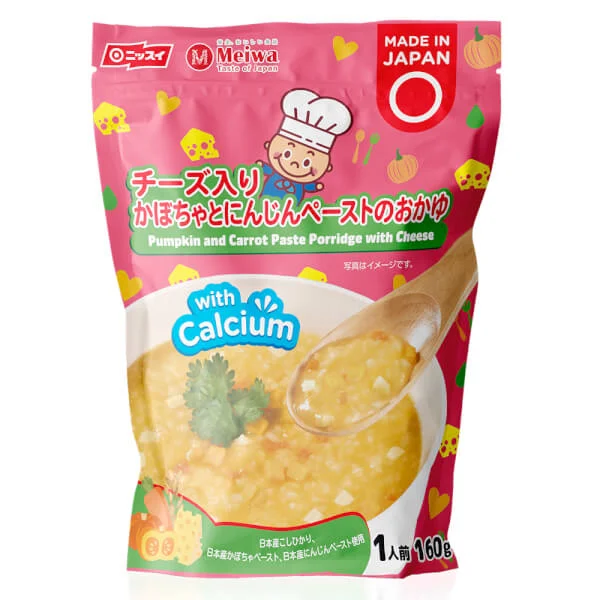 Cháo tươi Meiwa vị bí đỏ, cà rốt, phô mai