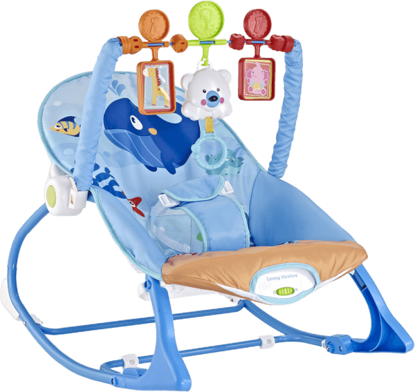 Ghế bập bênh ConCung Good họa tiết cá voi 8615-K (kèm pin)