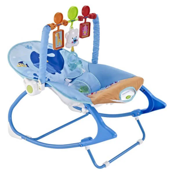 Ghế bập bênh ConCung Good họa tiết cá voi 8615-K (kèm pin)