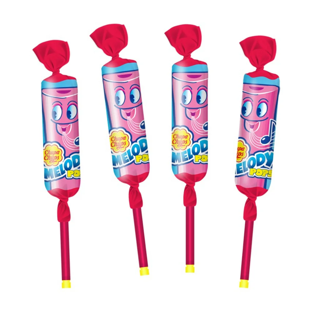 Kẹo Mút Chupa Chups Cây Còi Thổi Hương Dâu (4 Que x 15g)