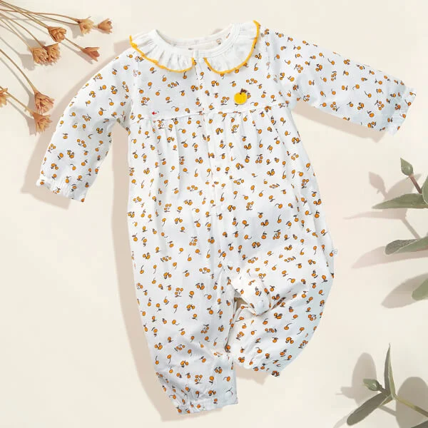 Bodysuit SS dài vải Cotton, Animo I1221015 (0-12M,Trắng)