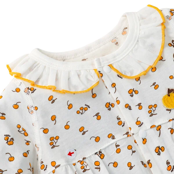 Bodysuit SS dài vải Cotton, Animo I1221015 (0-12M,Trắng)