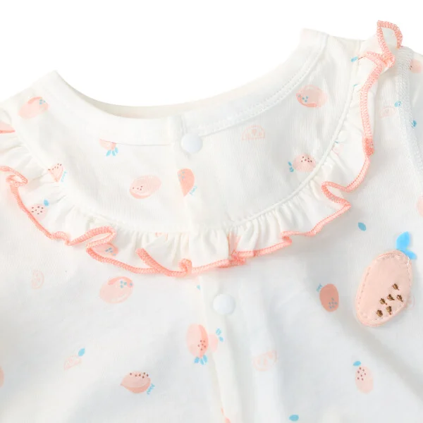 Bodysuit SS dài vải Cotton, Animo I1221012 (0-12M,Trắng)