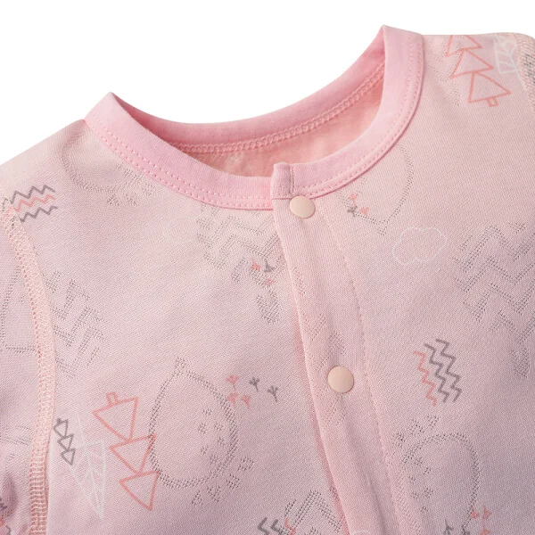 Bodysuit SS dài vải Cellulose, Animo I1221011 (0-12M,Hồng)