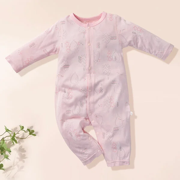 Bodysuit SS dài vải Cellulose, Animo I1221011 (0-12M,Hồng)