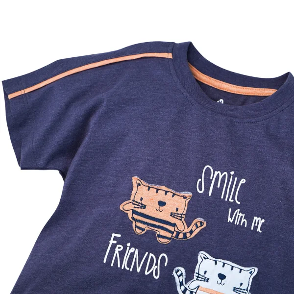 Bộ bé trai ngắn, bst bé dần Animo B1221013 (6M-3Y,Xanh)