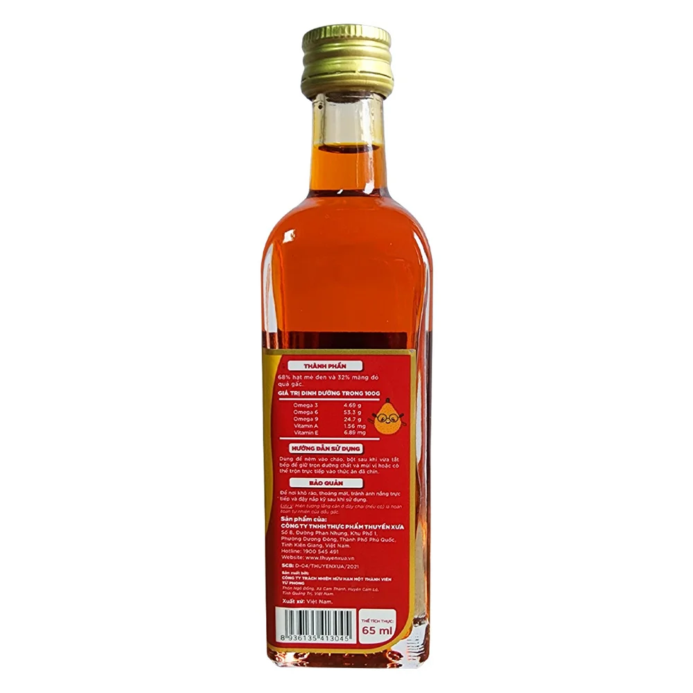 Dầu Gấc Tự Nhiên Thuyền Xưa Ăn Dặm Cho Con 65ml