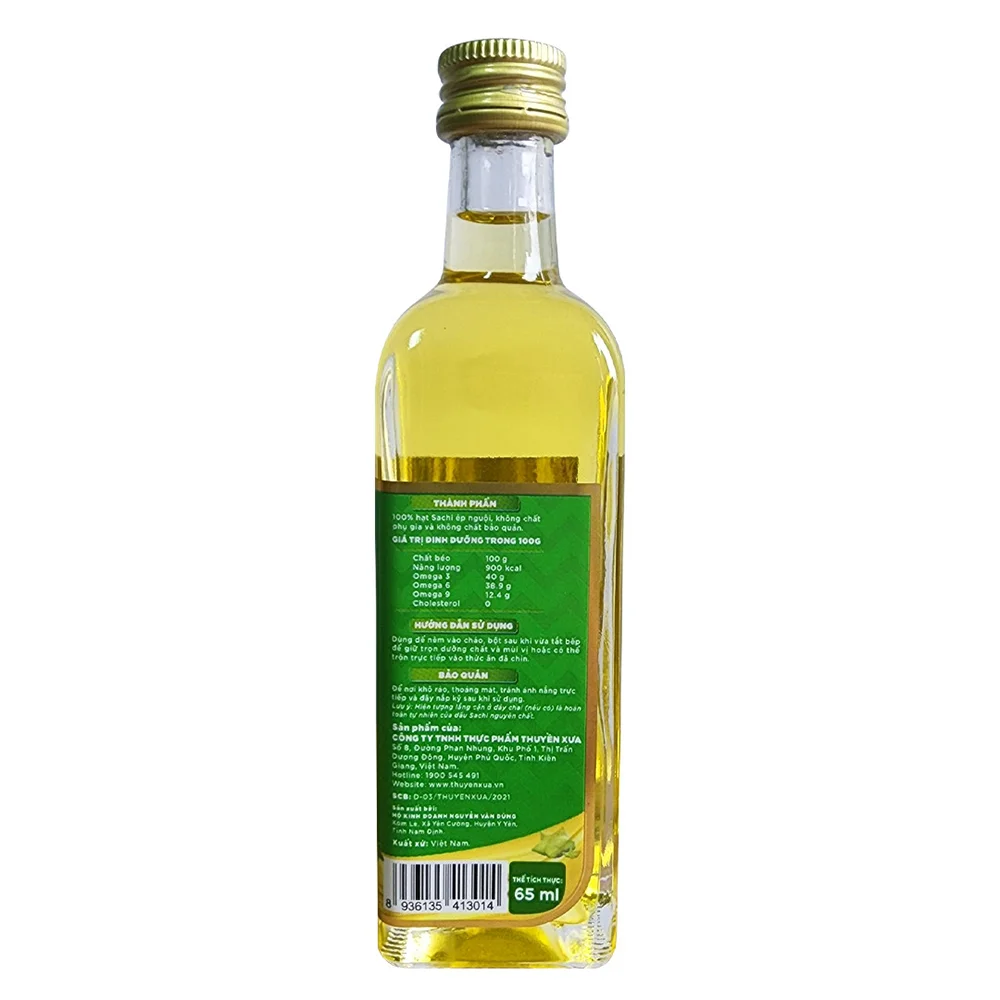 Combo 2 Dầu Sachi Nguyên Chất Thuyền Xưa Ăn Dặm Cho Con 65ml