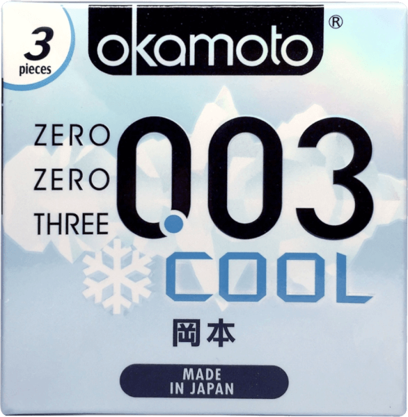 Bao cao su Okamoto 0.03 Cool - Hộp 3 gói