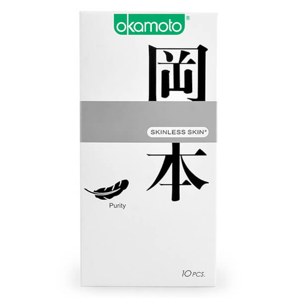 Bao cao su Okamoto Skinless Skin Purity - Hộp 10 gói