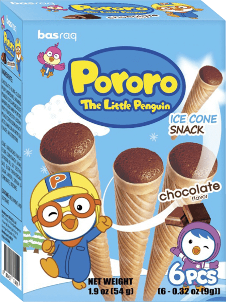 Bánh kem ốc quế Pororo vị sô cô la (54g)