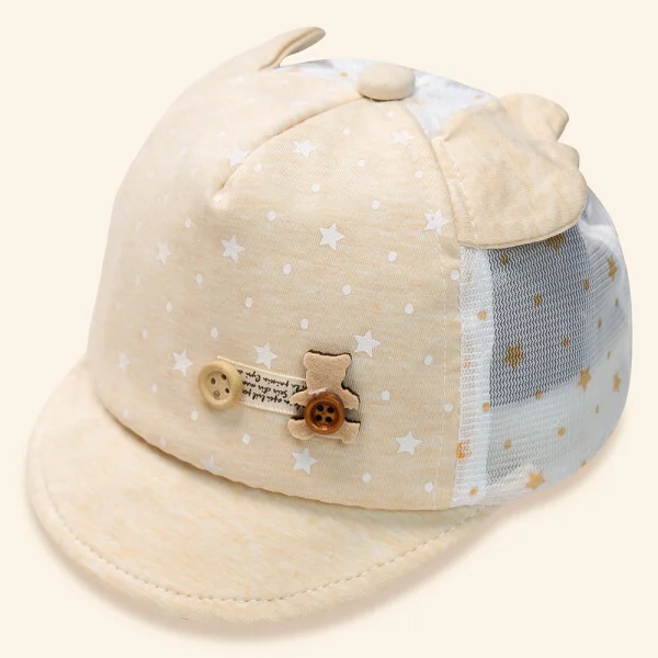 Nón bé gái Animo A2110_JK015 (0-12M, Vàng nhạt)