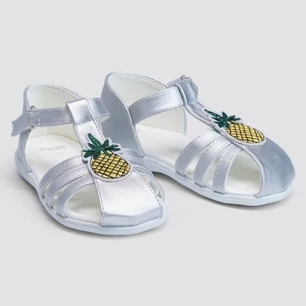 Giày bé gái Animo A2109_YDX023 (19 - 21 - 23 - 25,Bạc)