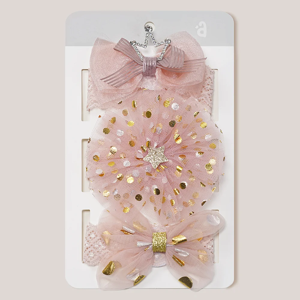 Set băng đô cho bé 3 món Animo A2110_JK030 (Hồng)